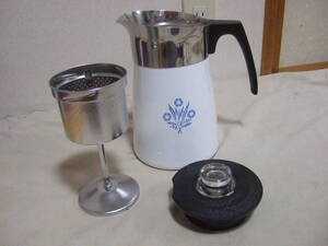 中古美品　パーコレーター　 Corningware Coffee Pot, P-146 6 Cup Percolator　　　 送料込み