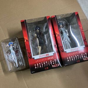 ★⑤中古美品新世紀エヴァンゲリオンエクストラフィギュアVer1.5全2種とオマケ付き！アスカラングレー綾波レイセガSEGA