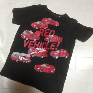 UNIQLO子ども服○トミカTOMICA ○赤い車人気RED VEHICLE！半袖Tシャツ○サイズ120