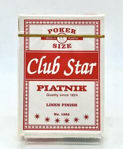 【 未開封 トランプ 】Club Star Playing Cards 赤 ／ POKER SIZE Made in Austria ◎ PIATNIK Quality since 1824 LINEN FINISH No.1382