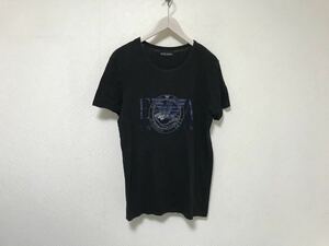 本物エンポリオアルマーニEMPORIOARMANIスイムウェアロゴプリント半袖Tシャツメンズサーフアメカジビジネススーツ黒ブラックM