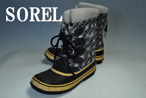 ATX819/最終価格！他のサイトでも出品中！早い者勝ち！ソレル/SOREL/21.5㎝/US5/ハイ/黒/圧巻の存在感！スノーブーツ