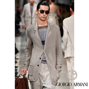 大きいサイズ コレクションアイテム GIORGIO ARMANI ジョルジオアルマーニ ニット セーター 58サイズ グラデーション マルチカラー