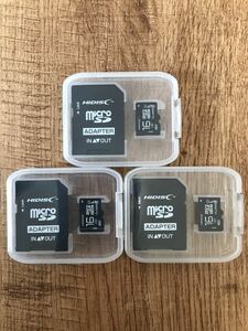 microSDカード 16GB［3枚セット] (SDカードとしても使用可能!)