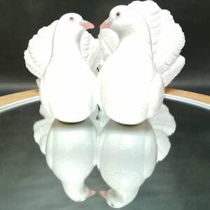 新品未使用◆自宅保管 リヤドロ つがいのハト ラブバード 01001169 LLADRO COUPLE OF DOVES