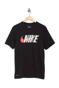 ●送料無料●大きいサイズ Nikeブロックスウォッシュ半袖TEE（ブラック）【USサイズ/XXL】