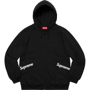 ★新品本物【黒★L】Color Blocked Zip Up Hooded Sweatshirt Box カラーブロック ジップアップ 正規店購入 シュプリーム 入手困難 Supreme