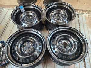 ナカテツ 17×8.5J+24&9.5J+12 5H114.3 ハブ径66mm 4本no.203 加工鉄チン 加工ホイール 深リム スチール 加工てっちん