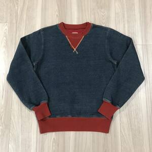 KAPITAL SWEAT SHIRT KOUNTRY BORO MADE JAPAN CENTURY vintage NAVYインディゴ デニム スウェット トレーナー ガゼット レッド ビンテージ