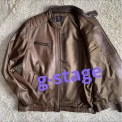 ジーステージ G-stage ライダース ジャケット ブルゾン 羊革  LL