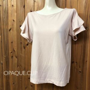 【未使用】OPAQUE.CLIP＊オペープドットクリップ レディース36/S 半袖 Tシャツ カットソー トップス 袖フリル ガーリー 1,990円の品