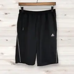 O410【アディダス】adidas ハーフパンツ（L）短パン スポーツ ロゴ 黒