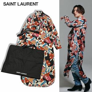 16 国内正規品 SAINT LAURENT PARIS サンローランパリ 21ss 644066 Y01FA フローラ ロングシャツ 花柄 L/S LONG SHIRT マルチカラー XS