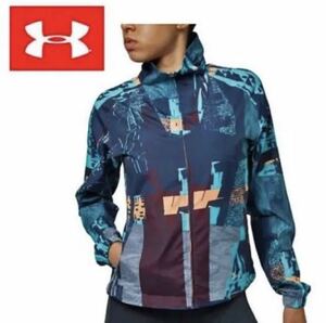 送料無料 新品 underarmour プリントウーヴンフルジップ ジャケットL