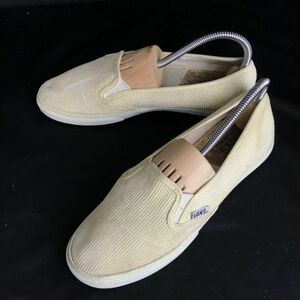 VANS/バンズ★スリッポン/ヴァンプシューズ【23.0/アイボリー/ivory】コーデュロイ/sneakers/Shoes/trainers◆Q-453