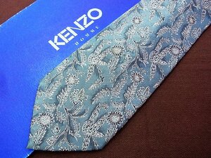 ♪26314D♪状態並品【刺繍 草花 植物 柄】ケンゾー【KENZO】ネクタイ