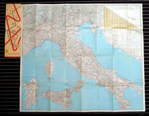 1957年 esso ITALIA MAP 1050㎜×920mm 当時物！