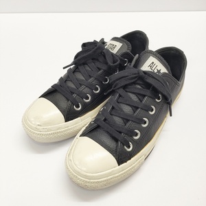 5-0108G◎MHL./CONVERSE 595-127500 U.S. ORIGINATOR レザー 23.5cm ローカット スニーカー ブラック エムエイチエル/コンバース 248747