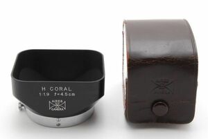 #1232◆送料無料◆AIRES アイレス H CORAL 4.5cm 1:1.9 角形メタルレンズフード ケース付き