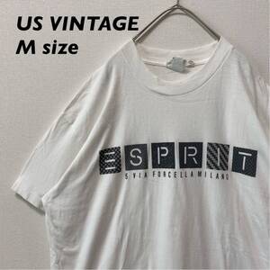 アメリカ製　半袖Tシャツ　シングルステッチ　SPRIT 白色　Mサイズ　男女兼用　ユニセックス　90s プリントロゴ