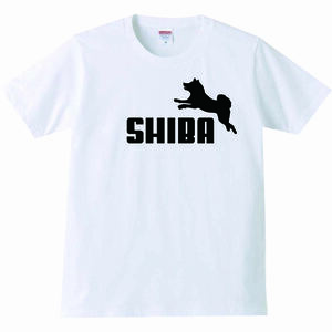 【送料無料】【新品】SHIBA 柴 柴犬 Tシャツ パロディ おもしろ プレゼント メンズ 白 Lサイズ