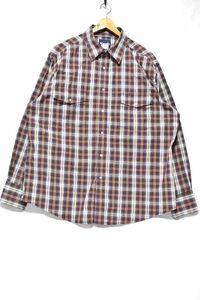 ＠美品 ラングラー Wrangler 長袖ウエスタンシャツw488 XL ビックサイズ アメリカ古着 南部 カントリー チェック