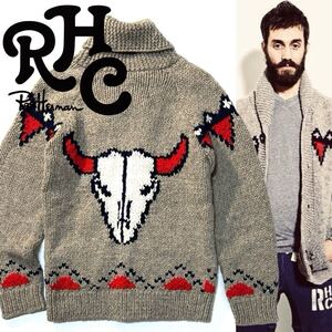 【Ron Herman】Safari掲載◎!!RHC ロンハーマン Buffalo Knit Cawchan カウチンニットカーディガン ショールカラーニットブルゾン セーター