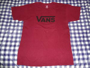 VANS　バンズ　ロゴ　半袖Tシャツ　Lサイズ　エンジ