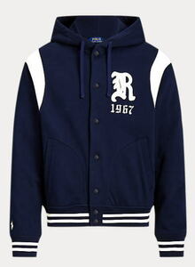 完売！日本未発売　Polo Ralph Lauren Fleece Hooded Baseball Jacket　ベースボールジャケット　本物をお届けします！