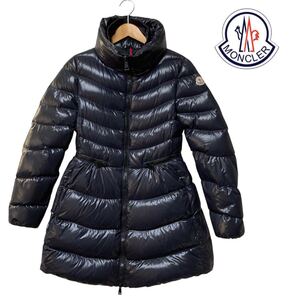 【超美品】【最高級】MONCLER MIRIELON モンクレール　ミリエロン　ダウンコート　レディース　ネイビー　光沢　2【大人気】【正規品】