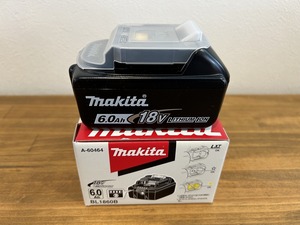 程度極上 中古品 マキタ 純正 18V 6.0Ah リチウムイオン バッテリー BL1860B 残量表示/自己診断機能付 雪マーク A-60464 makita