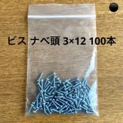ビス ネジ バラ売り ナベ頭 ユニクロ  3mm×12mm 100本