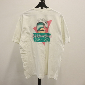 g321 90sビンテージ crazyshirt 半袖プリントTシャツ USA製■1990年代製 表記XLサイズ 白 アート サーフ アメカジ ストリート 古着卸 激安