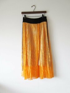 美品 mame kurogouchi / マメ クロゴウチ MM19AW-SK045 Lace Pleated Skirt 2 ORANGE / レース スカート