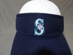 激レア USA購入 ナイキ【Nike】製 MLB メジャーリーグ シアトルマリナーズ 【Seattle Mariners】 ロゴ刺繍入り サンバイザ 中古良品