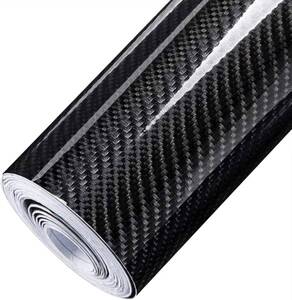 ブラック 300×030cm IlMondoMall 6D カーボンシート リアル ラッピングシート 黒 carbon wrap 