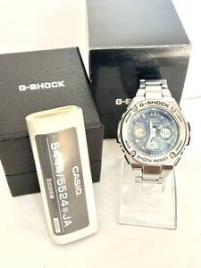 ML383【RUP】1円～ CASIO カシオ G-SHOCK ジーショック G-STEEL 腕時計 GST-W110D 電波ソーラー タフソーラー アナデジ 稼働品 箱/取説付