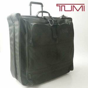 美品 TUMI トゥミ アルファ 牛革レザー使用 バリスティックナイロン オールインワン ガーメント キャリーバッグ 黒【参考価格￥165,000-】