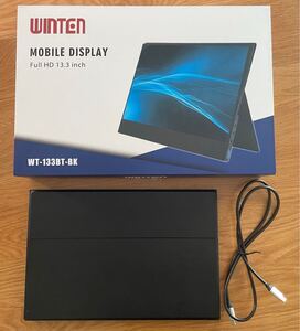 ウィンテン製フルHDのモバイルディスプレイWT-133BT-BK