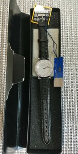 未使用 Charles Vogele メンズ 腕時計 銀無垢 時計 牛革 クオーツ クォーツ CV-7811 箱付 シャルルホーゲル