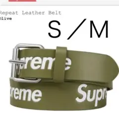 Supreme Repeat Leather Belt シュプリーム　s/m