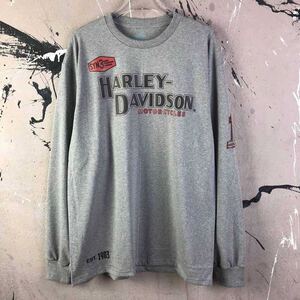  ロンT 長袖 Tシャツ HARLEY-DAVIDSON 長袖Tシャツ カットソー ハーレー プリント