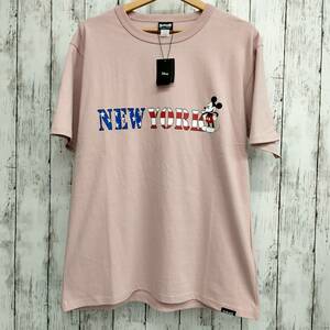 未使用品 Schott Tシャツ/ロンT ショット タグ付き ピンク ミッキーマウス ニューヨーク Lサイズ 半袖Tシャツ 3113100-24