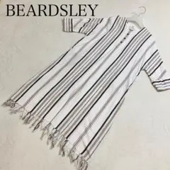 BEARDSLEY ビアズリー ロングワンピース ストライプ フリンジ インド製