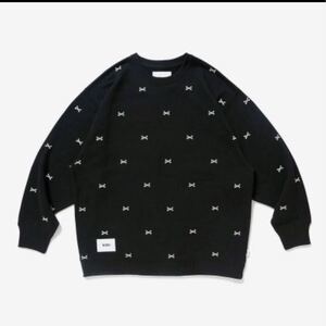 WTAPS 22AW ACNE / SWEATER / CTPL.TEXTILE サイズL BLACK 新品未使用　クロスボーン　クルーネックスウェット WTAPS 24AW