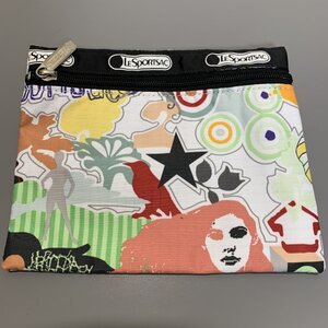 1円〜　LeSportsac　レスポートサック　ポーチ　マルチカラー　C3143