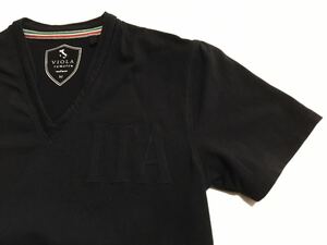 VIOLA RUMORE ビオラルモーレ ITALIA ステルス ロゴ プリント 半袖 ストレッチ Tシャツ イタリア ヴィオラルモア ヴィオラルモーレ