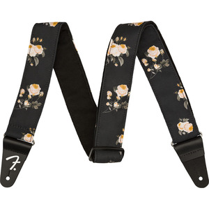 Fender Floral Strap, Black 2 ギターストラップ〈フェンダー〉