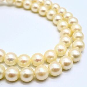 《アコヤ本真珠ネックレス》 O 34.5g 約44.5cm 約7.0-7.5mm珠 ジュエリー pearl necklace jewelry DA0/DB0