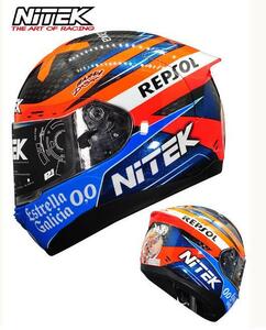 新品 NiTEK REPSOL レプリカ レーシング フルカーボンフルフェイス ヘルメット